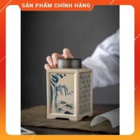 Hũ đựng trà gốm trộn tro thực vật- chuyển kể về một dòng mến quý Huan_Nam177 shop