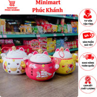 Hũ đựng trà mứt hình Mèo Thần Tài
