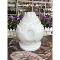 Hủ đưng tro cốt đá cẩm thạch trắng - Cao 25 cm - Mẫu 1