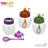 Hũ gia vị thủy tinh kèm muỗng Herevin dung tích 370ml - Xuất xứ Thổ Nhĩ Kỳ