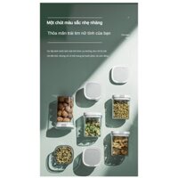 Hũ kín năm loại ngũ cốc, hộp nhựa đựng sữa bột cấp thực phẩm, hộp lưu trữ silicone kín từ tính