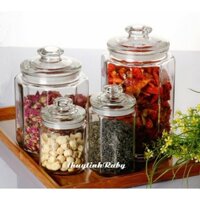 Hũ Lọ Thủy Tinh Đựng Gia Vị Lục Giác 3 lít  Có Gioăng Chống Thoát Khí
