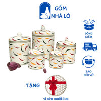 Hũ Muối Dưa Cà Vại Muối Dưa Cà Gốm Sứ Bát Tràng Dung Tích  4L 5L 8L Dùng Đựng Đồ Khô Gốm Nhà Lò