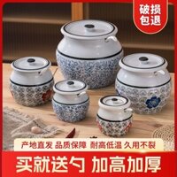 Hũ Muối Hũ Dầu Mỡ Heo Đơn Hũ Dầu Ớt Hũ Gốm Sứ Chịu Nhiệt Cao Gia Dụng Có Nắp Hũ Đựng Đường Hũ Đựng Gia Vị Cay