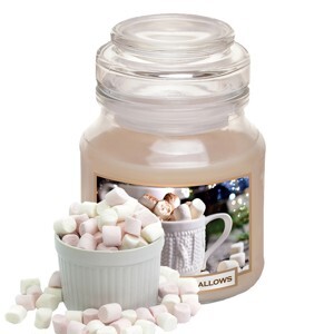 Hũ nến thơm tinh dầu Bartek Christmas Marshmallows 130g QT06652 - kẹo dẻo vani