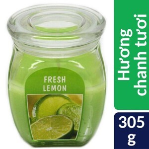 Hũ nến thơm tinh dầu Bolsius Fresh Lemon 305g QT024371 - hương chanh tươi
