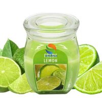 Hũ nến thơm tinh dầu Bolsius Fresh Lemon 305g QT024371 - hương chanh tươi, nến trang trí, thơm phòng, thư giãn, khử mùi