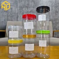 Hũ Nhựa Đựng Thực Phẩm - Nắp Nhựa Đủ Màu Thể Tích Từ 490ml đến 1020ml