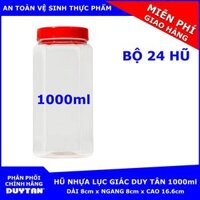 Hũ nhựa lục giác Duy Tân 1000ml [bonus]