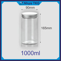 Hũ nhựa nắp nhôm vặn 1000ml - 6.000₫ 1 chiếc ( 60 chiếc = 360.000₫)