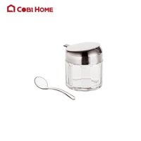 Hủ Nước Chấm / Lọ Đựng Nước Tương, Nước Mắm Bằng Nhựa Trong Acrylic Cao Cấp Kèm Muỗng - Cobi Home