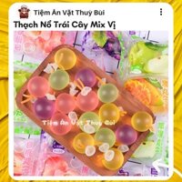 (HŨ PET) Thạch Trái Cây Nổ Mix Vị Trái Cây 5 Vị, Thạch Nổ Trái Cây Kèm Tăm, Tiệm Ăn Vặt Thuỳ Bùi CS2