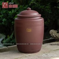 Hũ sành đựng gạo 20kg trơn