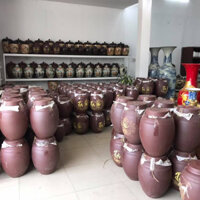 Hũ Sành Đựng Gạo,Ngâm Rượu Chữ Tài Lộc  - 10L  35x26