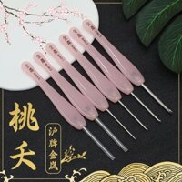 Hu Thương Hiệu Jinlan Móc Hồng Taoyao Nhựa Tay Cầm Bằng Thép Không Gỉ Kim Len Đan Bộ Dụng Cụ20250401