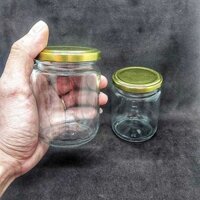 Hũ Thủy Tinh 200ML nắp thiếc vàng (combo 18 cái) - Lọ Thủy Tinh Đựng Yến Chưng mật ong