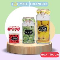 Hũ Thủy Tinh 2L 1.4L LocknLock 900ML Có Khóa Cài Vòng Nắp Silicone Lock&Lock LLG515 LLG516 LLG517 LLG518 T2Cmall