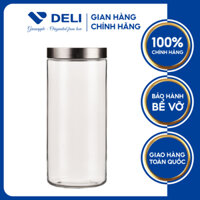 Hũ thuỷ tinh Deli Nắp Inox 2.1L - DEHMFG60-2100