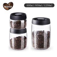 Hũ thuỷ tinh Hộp đựng cà phê thủy tinh có van hút chân không 600ml/850ml/1250ml Hũ đựng cà phê  Glass jar