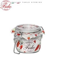 Hũ thủy tinh Italy Bormioli Rocco Fido thân tron, năp ron kin hơi, cât trư thưc phâm trong ngăn đông tu lanh - 130ml