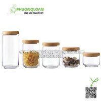 Hũ thủy tinh nắp gỗ 750ml