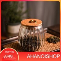 Hũ thuỷ tinh nắp gỗ 800ml (NL)