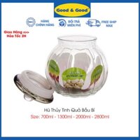 Hủ thuỷ tinh quả bầu bí GOOD & GOOD hũ lọ đựng gia vị nhiều size 700ml 1300ml 2000ml 2800ml hũ thủy tinh có nắp
