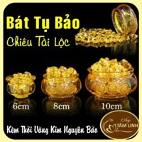 HŨ VÀNG TÀI LỘC - BÁT TỤ BẢO CHIÊU TÀI LỘC SZ 8cm