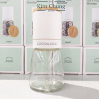 Hũ xay tiêu thủy tinh Lock&Lock lưỡi sứ tiện dụng CKO115 màu trắng 140ml - Hàng chính hãng