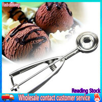 Hua _ Kitchen Ice Cream Scoop Ice Cream Ball Scoop Bộ muỗng kem bằng thép không gỉ cao cấp chống dính Máy rửa chén chống đóng băng An toàn Muỗng trái cây hạng nặng Tay cầm tiện dụng