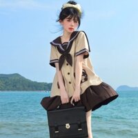 Huahua Gấu Trúc Lưới jk Câu Lạc Bộ Chính Thống Nguyên Bản Mẫu Giáo Ngọt Ngào Dễ Thương jk Đồng Phục Tay Ngắn Thủy Thủ Phù Hợp Với 3.15