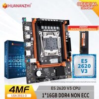 HUANANZHI X99 4MF LGA 2011-3 XEON X99 Bo mạch chủ với Intel E5 2620 v3 với bộ kết hợp bộ nhớ 1  16G DDR4 2666MHZ NON-ECC