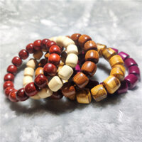 Huanghualihua Qinan Camphor Gỗ Thùng Hạt Vòng Tay Hạt Vòng Tay Gỗ Hồng Tím Nam Nữ Phong Cách Wenwan Vòng Tay