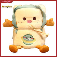 Huangyan| Máy Có Thể Giặt Ném Sang Trọng Cuộn Chăn Đáng Yêu 3d Hoạt Hình Bánh Mì Nướng Thêu Ném Chăn Microfiber Mềm Trẻ Em Chăn Cho Văn Phòng Tại Nhà Thiết Kế Bánh Mì Dễ Thương Cho Không Khí