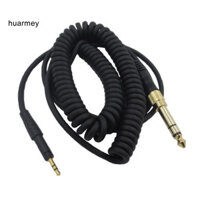 Huarmey Cáp âm thanh tương thích rộng Tai nghe 35mm đến 25mm Âm thanh Lò xo AUX Dây chống cuộn dây cho Sennheiser HD6DJ HD7 HD8 HD595