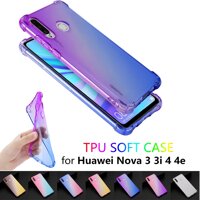 Huawei Nova 3 3i 3e 4 4e 2 Lite Cool Gradient Transparent Color Soft Case Cover