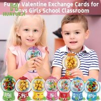 Huayueji 36 Gói Máy Kẹo Cao Su Bong Bóng, Có Túi Tròn Quà Tặng Trao Đổi Thẻ Lễ Tình Nhân Cho Trẻ Em, DIY Thiệp Ngày Lễ Tình Nhân Ủng Hộ Tiệc