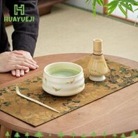 Huayueji 4 Cái / bộ Bộ Máy Đánh Bánh Matcha, Có Thể Tái Sử Dụng Với Bàn Chải Matcha Teaspoon Bộ Máy Xay Sinh Tố Matcha Nhật Bản, Bát Matcha Gốm Tre