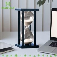 Huayueji Đồng Hồ Cát Hẹn Giờ, 8 Màu Vintage Cát Hẹn Giờ, Cát Thủy Tinh Bằng Gỗ Lớn 30 / 60 Phút Đồng Hồ Cát Hẹn Giờ Bộ Trang Trí Phòng Khách