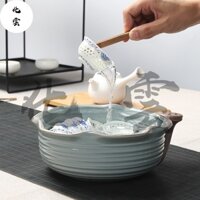 [Huayun] Nước Rửa Trà Otoon Ge Lò Rửa Gốm Lớn Cốc Trà Chậu Bát Dụng Cụ Bộ Trà Phụ Kiện Lễ Trà Zero Match Hộ Gia Đình Bút Rửa