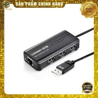 HUB 3 cổng USB 2.0 kèm cổng mạng LAN Ugreen 20264 tốc độ 10/100Mbps - HapuStore