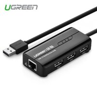 HUB 3 cổng USB 2.0 kèm cổng mạng LAN Ugreen 20264 tốc độ 10/100Mbps - Hapugroup