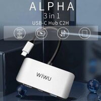 HUB 3 in 1 WIWU Type-C ra HDMI + USB 3.0 + Type C Cổng chuyển đổi cho Tablet , Máy tính bảng  , Laptop , SmartPhone