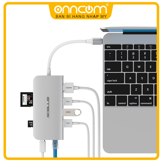 Hub 8 cổng USB C AnnBos A030EH8