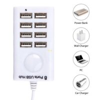 Hub BT 8Port USB 2 0 có bảo vệ dòng điện 480Mbps Bộ mở rộng nhiều mở rộng cho máy tính