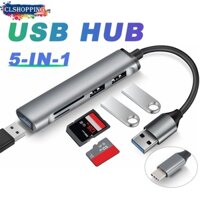 Hub Chia 5 Cổng USB 3.0 Type C OTG Cho Lenovo HUAWEI Xiaomi