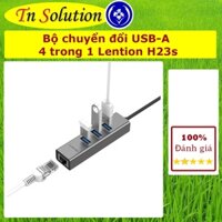 Hub chia cổng chuyển đổi USB-A 4 trong 1 Lention H23s