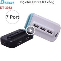 HUB chia cổng USB 2.0 7 port có cấp nguồn ngoài DTECH DT-3082 (hàng thanh lý)