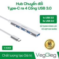 Hub chia TypeC ra 4 Cổng USB 3.0  V-K303 VegGieg