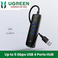 Hub chia USB 3.0 ra 4 cổng dài 0.5m,1M chính hãng Ugreen 10915, 80657 cao cấp Micro USB cấp nguồn hàng chính hãng - Ugreen 80657- usb 3.0